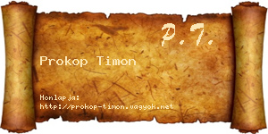 Prokop Timon névjegykártya